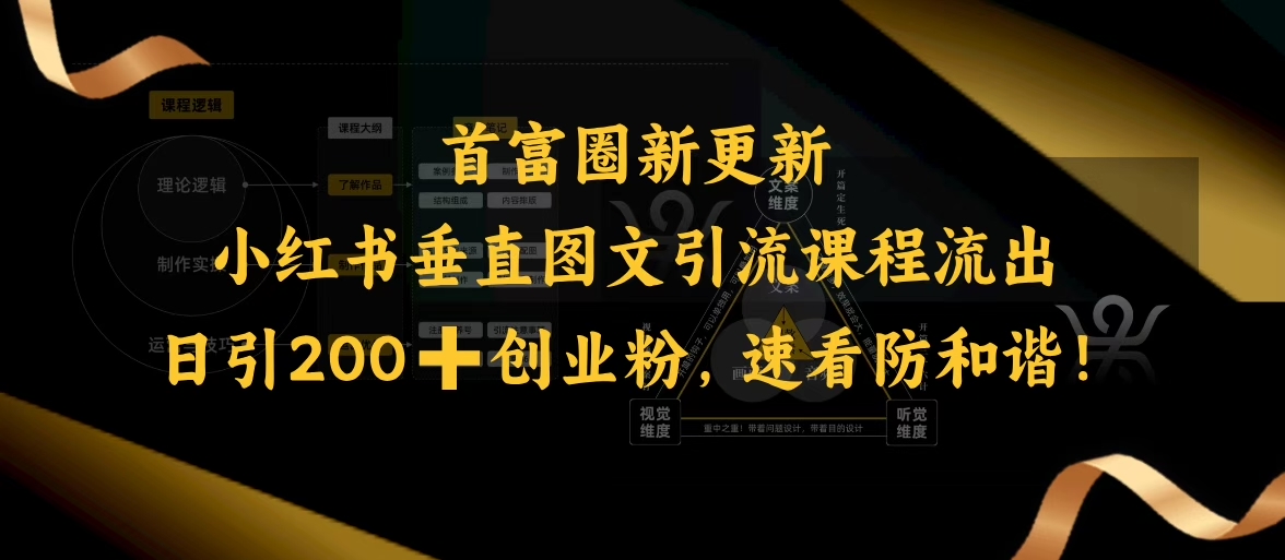 小红书垂直图文引流课程流出，日引200+创业粉，速看防和谐-西蒙学社