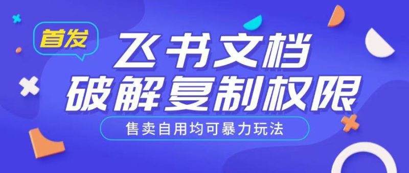 首发飞书文档破解复制权限,售卖自用均可暴力玩法-西蒙学社