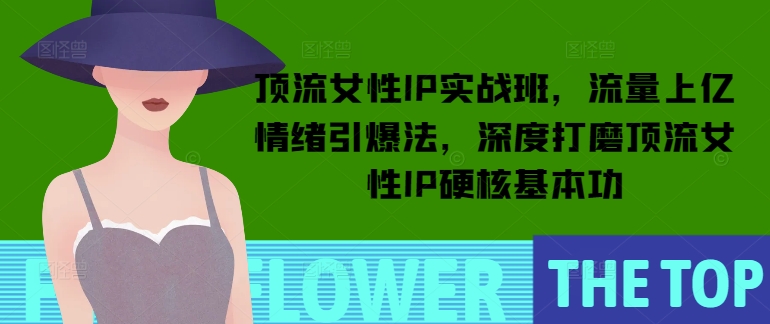顶流女性IP实战班，流量上亿情绪引爆法，深度打磨顶流女性IP硬核基本功-西蒙学社