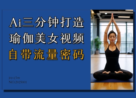 Ai3分钟打造瑜伽美女视频，自带流量密码-西蒙学社