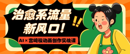 AI赋能宫崎骏风动画创作全流程：零基础手把手教你产出治愈系爆款短视频-西蒙学社