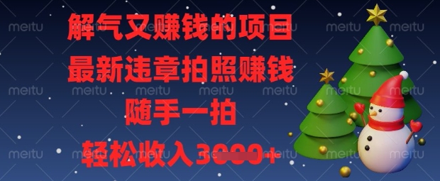 解气又挣钱的项目，最新违章拍照挣钱，随手一拍，轻松收入数张【揭秘】-西蒙学社