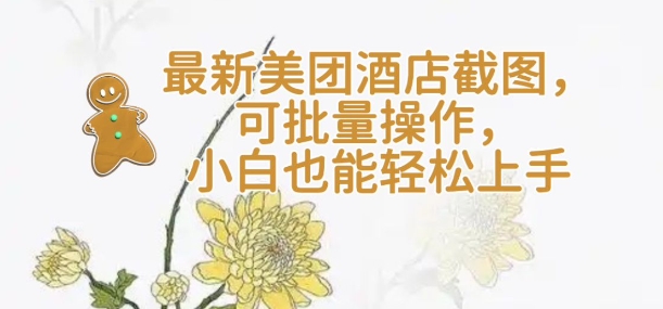 【轻云】最新美团酒店截图，可批量操作，小白也能轻松上手-西蒙学社