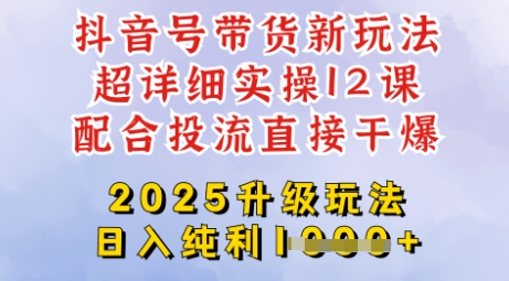 2025全新升级抖音带货玩法，一天纯利四位数，从剪辑到选品再到发布投流，超详细玩法揭秘-西蒙学社