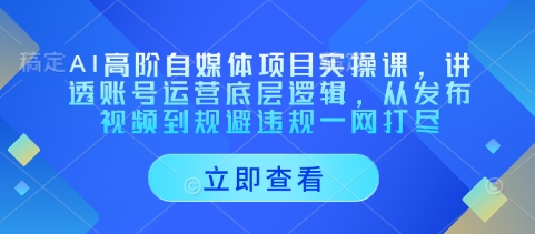 AI自媒体运营实战课：短视频账号从0到1起号与避坑指南-西蒙学社