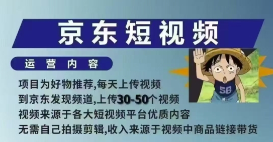 京东短视频带货课，无需自己拍摄剪辑，保姆式教学，两天快速上手-西蒙学社