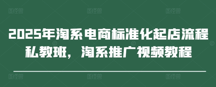 2025淘系电商爆店实战教学：标准化起店流程与推广技巧视频课程-西蒙学社