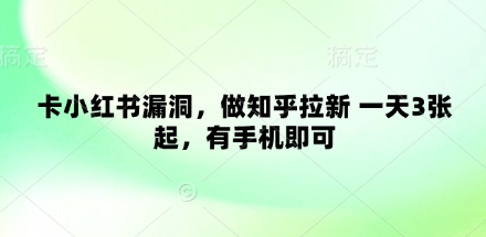 揭秘知乎精准引流新技巧 依托手机端日赚3单+ 小红书平台高效玩法解析-西蒙学社