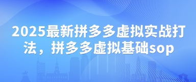 2025拼多多虚拟项目全流程实操指南：零基础到精通的运营攻略-西蒙学社