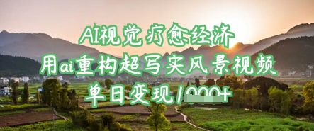 AI视觉疗愈经济：用ai重构超写实风景视频，单日变现多张-西蒙学社