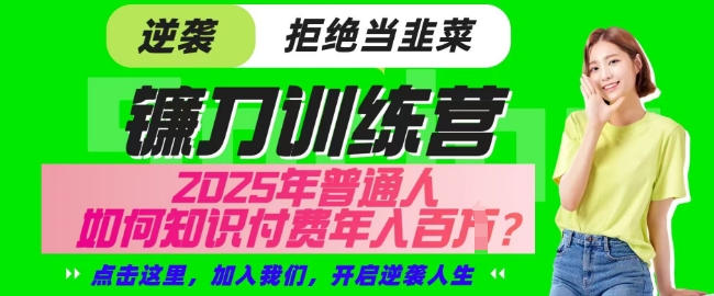 【网创项目终点站-镰刀训练营超级IP合伙人】25年普通人如何通过知识付费实现逆袭【揭秘】-西蒙学社
