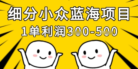 细分小众蓝海项目，一单利润3张，每月收入稳定过1w+-西蒙学社
