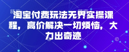 淘宝付费玩法无界实操课程，高价解决一切烦恼，大力出奇迹-西蒙学社