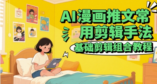 AI漫画推文必学剪辑技巧：零基础组合运用全解析-西蒙学社