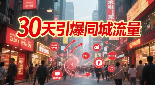 30天实战倍增同城客源：团购引流+老板IP打造+精准投流全攻略-西蒙学社