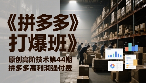 拼多多爆款特训营44期实战干货：高收益付费推广玩法深度解析-西蒙学社