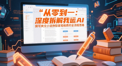 AI写作副业新手入门指南：3步上手实操解析爽文小说快速变现攻略-西蒙学社