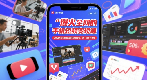 零基础手机短视频爆款秘籍 手把手教学拍摄剪辑吸粉运营变现 新手副业月入过万全攻略-西蒙学社