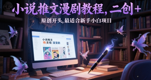 漫剧推文制作全攻略：二创原创技巧+3步上手教程 新手零基础月入过万指南-西蒙学社