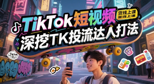 TikTok短视频带货实战指南：达人投流技巧与流量变现系统课程深度解析-西蒙学社