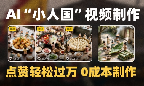 AI零成本打造千万播放微缩世界：迷你景观视频制作全流程拆解-西蒙学社
