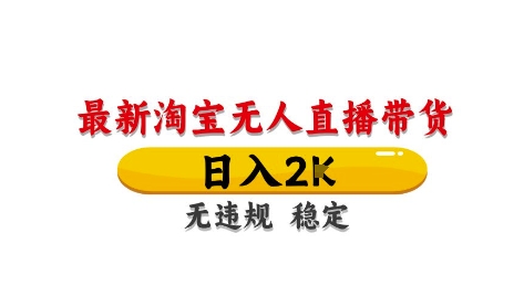 淘宝无人直播带货日入2000元秘诀 技术无风险稳定操作简单-西蒙学社