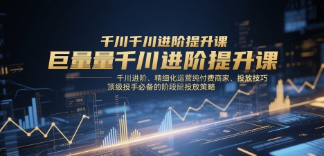 巨量千川进阶课程，纯付费商家精细化运营与顶级投手必学的投放策略-西蒙学社