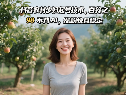 抖音农村少妇账号打造技巧 粉丝快速稳定增长不被识别为AI-西蒙学社