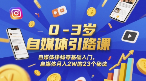 新手自媒体副业变现实战指南 零基础快速入门月入2万高效方法解析-西蒙学社