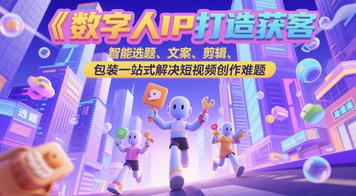 数字人IP全流程实战教学：智能创作系统化解决短视频获客变现痛点-西蒙学社