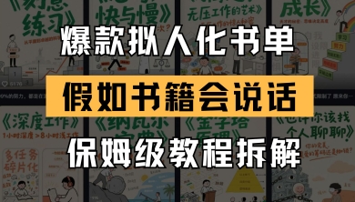 书籍拟人化爆款书单制作全攻略：手把手教你让书本开口讲故事实操教程-西蒙学社