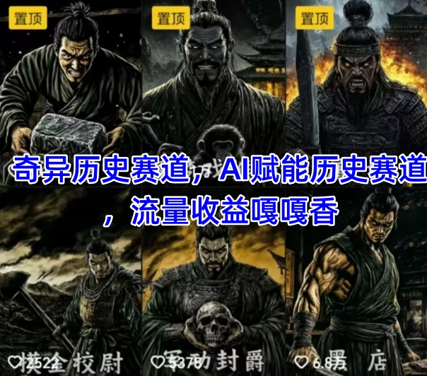 AI赋能抖音另类历史内容红利期，流量收益暴增伙伴计划实战解析-西蒙学社