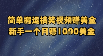 零基础搬运国际搞笑短视频 新手轻松实现月入千美元收益-西蒙学社