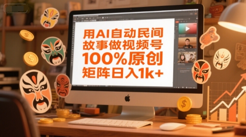 AI批量生成民间故事短视频，单号日赚1000+起-西蒙学社