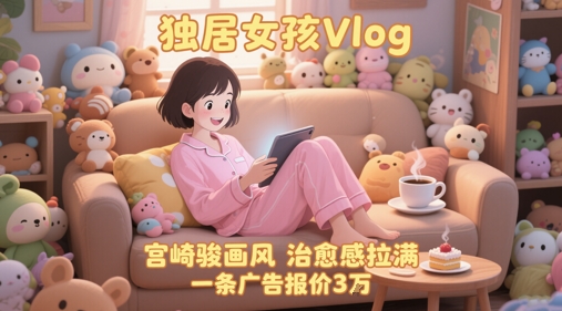 AI生成独居女生宫崎骏风治愈系Vlog，单账号涨粉71万爆红网络，单条广告收益高达3万元-西蒙学社
