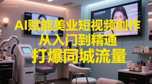 美业AI短视频实战指南：零基础速成高阶技巧，智能工具引爆同城流量转化-西蒙学社