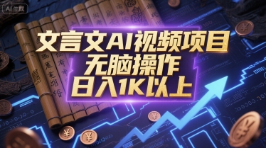 日赚1000+！零基础操作古文AI视频项目-西蒙学社