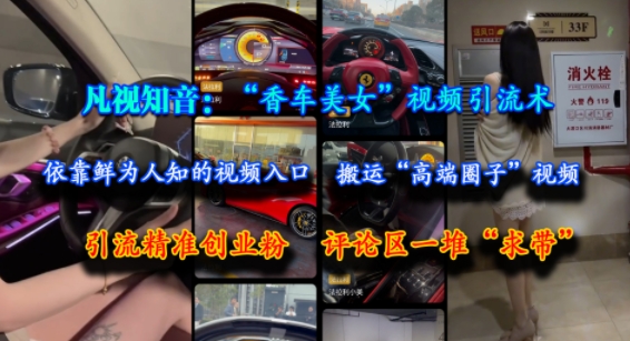 凡视知音：隐秘视频入口采集高端圈子香车美女内容，精准引流创业粉，评论区爆棚求带-西蒙学社