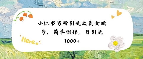 小红书男性用户引流项目美女账号打造教程爆款内容轻松产出不违规-西蒙学社