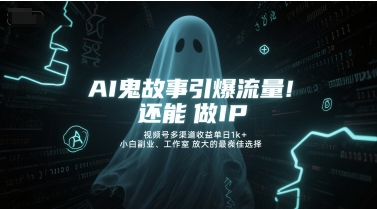 AI灵异故事创作成流量密码 个人IP孵化结合全平台日收破千 新手副业与团队矩阵运营新风口-西蒙学社