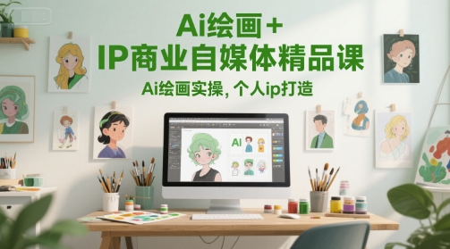 AI绘画实战与IP运营变现攻略：零基础入门自媒体创作到精通-西蒙学社