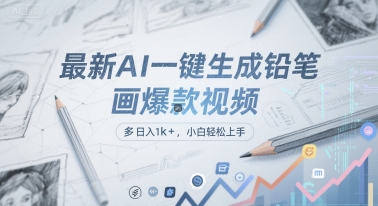 AI铅笔画视频教程：一键生成多平台分发，新手轻松获取收益-西蒙学社