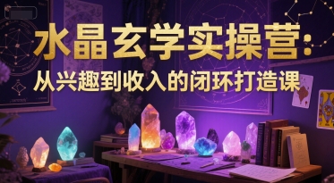 水晶能量变现实战班：零基础副业创收全流程指南-西蒙学社