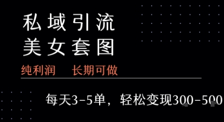 私域卖套图日入3-5单，每单收益99-2张起-西蒙学社