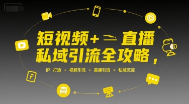 短视频与直播私域引流实战指南，IP塑造+视频导流+直播获客+私域留存-西蒙学社