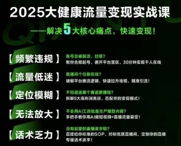 大健康流量全域新增长8.0：三月底线下课视频揭秘万亿蓝海市场，从类目突围到模式迭代全解析-西蒙学社
