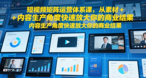 短视频矩阵运营全攻略：从素材到内容生产，轻松提升商业变现效率-西蒙学社