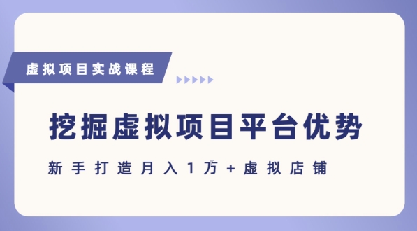把握虚拟项目多平台优势 新手也能轻松实现月入过万-西蒙学社
