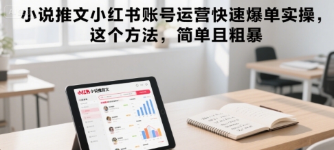 小红书小说推文账号运营快速爆单实战技巧，高效又直接-西蒙学社