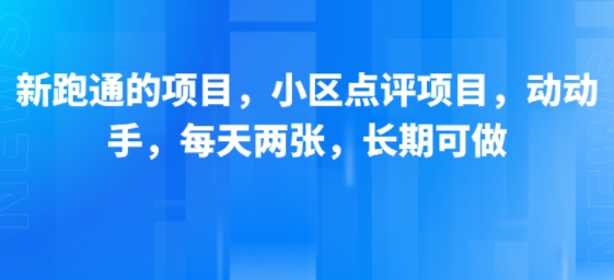 新测试成功的小区点评项目，轻松操作日入两张，适合长期发展-西蒙学社
